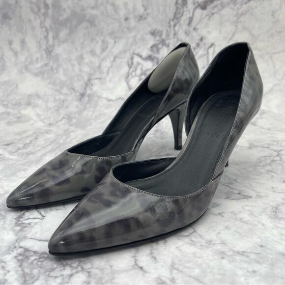 J. Crew, Made in Italy, Black/Grey Leopard Heels. Size 7. 3” Heel - Picture 1 of 8